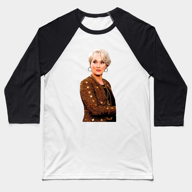 Miranda Priestly Devil Wears Prada Baseball T-Shirt by baranskini